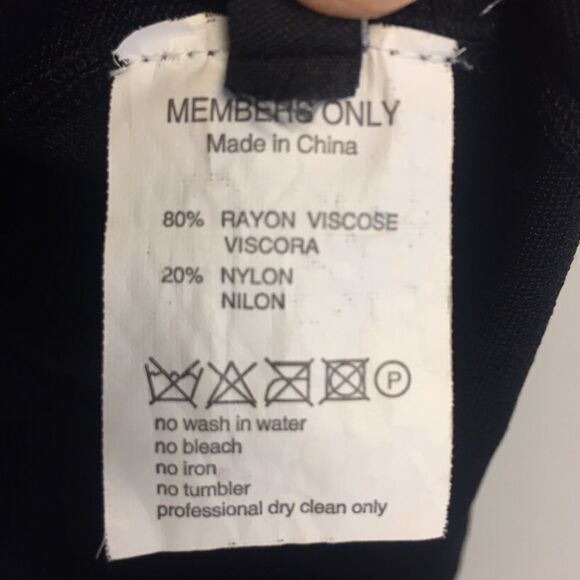 MEMBERS ONLY Sleeveless Scoop Neck Tank Bodycon Mini Dress Black XS - Picture 7 of 7